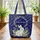 Bunny Lily-of-the-Valley Botanical Wreath Foliage Wildlife Lover Gift Quilted Tote Bag - 3