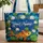 Koi Fish Water Lilies Swirling Water Your Name Garland Accents - Everyday Wildlife Lover Gift Quilted Tote Bag - 1