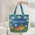 Koi Fish Water Lilies Swirling Water Your Name Garland Accents - Everyday Wildlife Lover Gift Quilted Tote Bag - 5