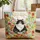 Fluffy Black and White Cat Wildflower Garden Floral Wreath Your Name - Cat Lover Gift Quilted Tote Bag - 1