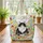 Fluffy Black and White Cat Wildflower Garden Floral Wreath Your Name - Cat Lover Gift Quilted Tote Bag - 3