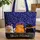 Three Halloween Cats Night Sky Personalized Name - Spooky Season Gift for Cat Lover Quilted Tote Bag - 1