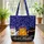 Three Halloween Cats Night Sky Personalized Name - Spooky Season Gift for Cat Lover Quilted Tote Bag - 3