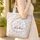 Nuzzling Baby Deer Delicate Floral Wreath - Nature Wildlife Everyday Gift Quilted Tote Bag - 4