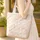 Nuzzling Bunnies Pastel Flowers Heart Cartouche Pink Hearts - Wildlife Lover Gift Quilted Tote Bag - 4