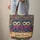 Two Owls Botanical Floral Personalized Name Scroll - Everyday Wildlife Lover Home Decor Gift Quilted Tote Bag - 6