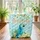 Parrot Ocean Waves Personalized Plumeria Name Wreath - Beach Lover Gift Quilted Tote Bag - 3