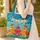 Three Chickens Floral Bunting - Farmhouse Home Decor Chicken Lover Gift Quilted Tote Bag - 4