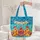 Three Chickens Floral Bunting - Farmhouse Home Decor Chicken Lover Gift Quilted Tote Bag - 5