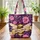 Bumblebee Dahlia Chrysanthemum Ribbon Floral - Everyday Tote for Nature Lover Quilted Tote Bag - 3