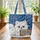 Fluffy White Pomeranian Dog Snowy Landscape Swirling Snowdrifts Winter Dog Lover Gift Quilted Tote Bag - 3