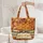 Sleeping Orange Tabby Cat Books Autumn - Personalized Reader Gift Quilted Tote Bag - 5