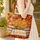 Sleeping Orange Tabby Cat Books Autumn - Personalized Reader Gift Quilted Tote Bag - 4
