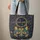 Cat Face Gold Stars Swirls Circular Medallion - Cat Lover Everyday Travel Accessory Gift Quilted Tote Bag - 6