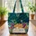 Personalized Fox Books Lily of the Valley - Reading Gift for Book Lover Quilted Tote Bag - 3