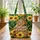 Happy Brown Bear Cub Golden Sunflowers Dahlia Rustic Sign - Nature Lover Home Decor Gift Quilted Tote Bag - 3