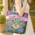 Swirling Color Blocks Cat Face Ribbon Spiral Dot - Everyday Tote Cat Lover Gift Quilted Tote Bag - 4