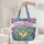 Swirling Color Blocks Cat Face Ribbon Spiral Dot - Everyday Tote Cat Lover Gift Quilted Tote Bag - 5