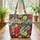 Your Name Apple Marker Crayon Flowers - Everyday Student Gift Quilted Tote Bag - 3