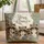 Three Raccoons Floral Name Wreath Forest Leaves Berries - Wildlife Lover Tote Gift Quilted Tote Bag - 1
