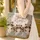 Three Raccoons Floral Name Wreath Forest Leaves Berries - Wildlife Lover Tote Gift Quilted Tote Bag - 4