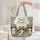 Three Raccoons Floral Name Wreath Forest Leaves Berries - Wildlife Lover Tote Gift Quilted Tote Bag - 5