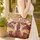 Standing Fawns Floral Leaves Blossoms - Wildlife Lover Everyday Tote Quilted Tote Bag - 4