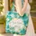 Sea Turtle Tropical Bird Plumeria Floral Wreath - Wildlife Lover Everyday Gift Quilted Tote Bag - 4