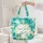 Sea Turtle Tropical Bird Plumeria Floral Wreath - Wildlife Lover Everyday Gift Quilted Tote Bag - 5