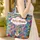 Rainbow Swirl Cat Face Green Eyes Pink Nose Speech Bubble - Everyday Cat Lover Gift Quilted Tote Bag - 4