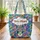 Rainbow Swirl Cat Face Green Eyes Pink Nose Speech Bubble - Everyday Cat Lover Gift Quilted Tote Bag - 3