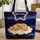 Golden Retriever Puppy Sleeping Starry Night Moon - Name Star Dog Lover Gift Quilted Tote Bag - 1
