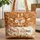 Autumn Fawns Wildflowers Personalized Name Garland - Wildlife Lover Gift Quilted Tote Bag - 1
