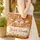 Autumn Fawns Wildflowers Personalized Name Garland - Wildlife Lover Gift Quilted Tote Bag - 4
