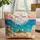 Adirondack Chairs Sandy Beach Hibiscus Tropical Floral Wreath - Beach Vacation Gift Quilted Tote Bag - 1