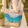 Adirondack Chairs Sandy Beach Hibiscus Tropical Floral Wreath - Beach Vacation Gift Quilted Tote Bag - 4