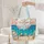 Adirondack Chairs Sandy Beach Hibiscus Tropical Floral Wreath - Beach Vacation Gift Quilted Tote Bag - 5