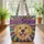 Golden Retriever Your Name Radial Stripes - Dog Lover Gift Quilted Tote Bag - 3