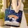 Black Cat Snowy Pine Trees Winter Berries Sunset - Winter Season Cat Lover Gift Quilted Tote Bag - 4