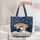 Black Cat Snowy Pine Trees Winter Berries Sunset - Winter Season Cat Lover Gift Quilted Tote Bag - 5