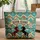 Rearing Horses Turquoise Teal Earthy Southwestern Western Country Lifestyle Horse Lover Gift Quilted Tote Bag - 1