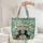 Rearing Horses Turquoise Teal Earthy Southwestern Western Country Lifestyle Horse Lover Gift Quilted Tote Bag - 5