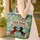 Rearing Horses Turquoise Teal Earthy Southwestern Western Country Lifestyle Horse Lover Gift Quilted Tote Bag - 4