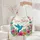 Hummingbird Teal Blue Plumage Tropical Fuchsia Flowers - Nature Lover Everyday Tote Gift Quilted Tote Bag - 5