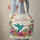 Hummingbird Teal Blue Plumage Tropical Fuchsia Flowers - Nature Lover Everyday Tote Gift Quilted Tote Bag - 6
