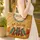 Personalized Three Foxes Emerald Green Crimson Berries Wreath Wildlife Lover Gift for Fox Lover Quilted Tote Bag - 4