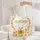 Fluffy Bunny Sunflower Pink Orange Flowers Floral Wreath - Everyday Tote Spring Summer Gift Quilted Tote Bag - 5
