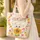 Fluffy Bunny Sunflower Pink Orange Flowers Floral Wreath - Everyday Tote Spring Summer Gift Quilted Tote Bag - 4