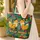 Desert Foxes Owl Cacti Undulating Waves Landscape - Wildlife Lover Everyday Travel Gift for Friends Quilted Tote Bag - 4