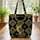 Majestic Owl Gold Medallion Crosses Baroque Flourish - Wildlife Lover Gift Quilted Tote Bag - 3